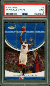 2005 Finest #1 Shaquille O'Neal PSA 9 Miami Heat POP 5 - Picture 1 of 2