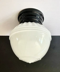 Antique Original 1920s 1930s Art Deco Machine Age Geometric Light Fixture Vtg - Picture 1 of 18