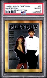 Playboy 1995 cromo marzo 1990 Donald Trump cubierta #85 graduado PSA 8 - Imagen 1 de 2