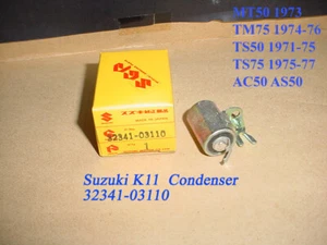 Suzuki A50 MT50 TM75 TS50 TS75 K50 FR80 RV90 Condenser NOS 32341-03110 - Foto 1 di 2