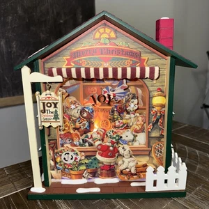 Joy The Christmas Shop Casa Musical de Madera Animada en 3D Decoración de Vacaciones - Imagen 1 de 12