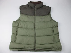 Mens 2XL Marmot Goose Down Puffer Vest green gray - Picture 1 of 9
