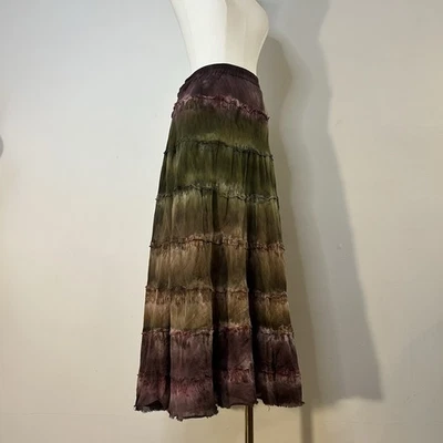 Maxi falda Y2K Fairy Grunge Fairycore algodón con volantes para mujer XL 36-41 pulgadas cintura Foto 1 de 4