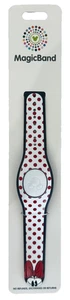 New Disney Parks Minnie Mouse Polka Dot White Red MagicBand 2.0 - Picture 1 of 2