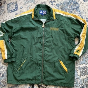 Vintage Green Bay Packers Starter Jacket Full Zip Jacke Mantel Large 90s - Bild 1 von 6