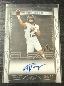2022 Leaf Trinity Football Clear Silver Foil Auto 84/99 Ty Thompson #CA-TT1 - Picture 1 of 3