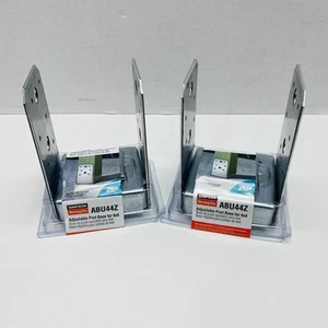 2 Simpson Strong-Tie ABU44Z Galvanized Adjustable Standoff Post Base for 4X4 - Picture 1 of 3
