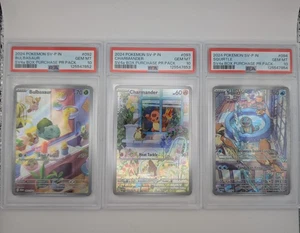 2024 Indonesian Promo Bulbasaur, Charmander, Squirtle PSA 10 Sequential Set - Bild 1 von 2