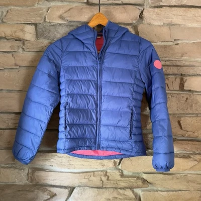 Chaqueta acolchada Gap Kids con capucha - azul con forro coral - talla XL (12-13 años) Foto 1 de 4