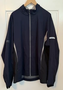 Footjoy Dryjoy Hydrolite Full Zip Navy Rain Jacket Men's XL Polyester 2014 Golf - Picture 1 of 4