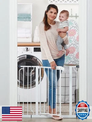 Regalo 38.5" Extra Ancho Montaje a Presión Bebé Mascota Puerta de Seguridad para Puertas Escaleras Foto 1 de 4