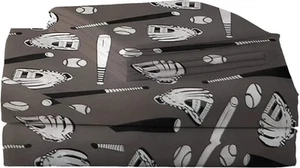 4PCS Baseball Sheets Full,Soft Sports Bedding Sets for Boys,Sports Bedding In... - Picture 1 of 8