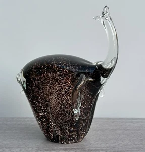 LARGE HEAVY MURANO GLASS ELEPHANT - Picture 1 of 7