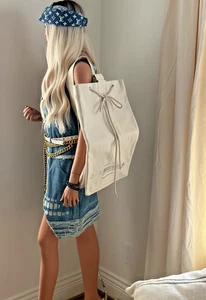 BRUNELLO CUCINELLI Canvas Amore More Sling Rucksack Top-Carry Seesack Einkaufstasche - Bild 1 von 11