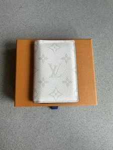 Louis Vuitton Logo Pocket Organizer Wallet White Men's AUTHENTIC - Picture 1 of 5