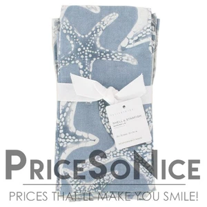 Servilletas de algodón orgánico Pottery Barn Shell & Starfish - Juego mixto de 4 precio de venta sugerido por el fabricante 48 USD - Imagen 1 de 2