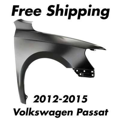 Guardabarros delantero acero imprimado lado derecho del pasajero para Volkswagen Passat 2012-2015 Foto 1 de 2