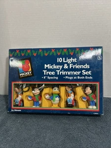 Mickey Unlimited Mickey and Friends Set of 10 Minami Christmas Tree Lights 1980s - Picture 1 of 4