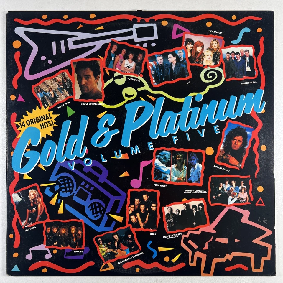 Various “Gold & Platinum Volume Five” LP/Realm Records (NM) 1989 U2 Europe Bruce - Imagem 1 de 4