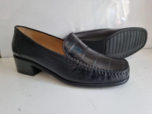 K BY CLARKS DESIGNER UK 4 EU 37 MUJER CUERO NEGRO MOCASINES PLANOS ZAPATOS ANCHOS - Imagen 1 de 15