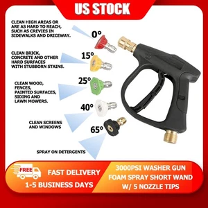 3000PSI Manual Pressure Washer Gun 5 Nozzle Tips Industrial Strength US FreeShip - Picture 1 of 13