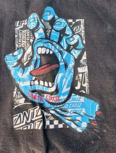 Vintage Official Santa Cruz Screaming Hand Skate T Shirt Short Sleave KIDS L - Picture 1 of 6