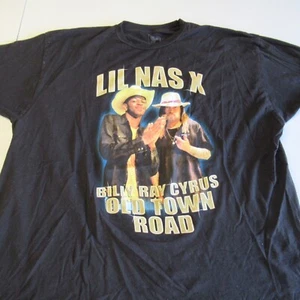 Lil Nas X & Billy Ray Cyrus Old Town Road Black T-shirt Size 2XL - Picture 1 of 5