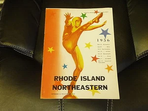 1956 NORTHEASTERN (MA) AT RHODE ISLAND COLLEGE FOOTBALL-PROGRAMM EX - Bild 1 von 1