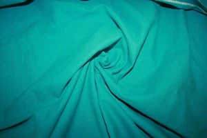Vintage Teal Turquoise Row 100% Silk Noil Fabric for Dress Skirt Top 1 7/8 Yards - Picture 1 of 4