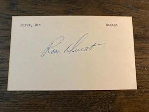 Ron Hurst Toronto Maple Leafs signed autograph Hockey 3x5 index card - Picture 1 of 1