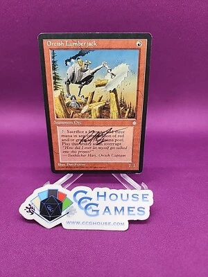 Orcish Lumberjack Ice Age Signed Vintage Dan Frazier MTG Magic *CCGHouse* - Image 1 of 4