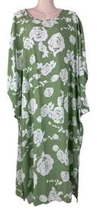 Women's Floral Print Summer Kaftan Loose Dress Puff Sleeve Beach Wear Free Size - Picture 1 of 12