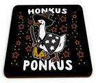 Honkus Ponkus Funny Halloween Goose Novelty Glossy Mug Coaster