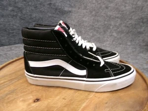 Vans Para Mujer Sk8-Hi Clásico Negro Blanco Lona Zapatos de Skate Tenis Talla 8.5 EE. UU. - Imagen 1 de 9
