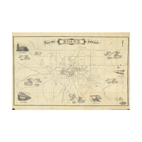 STRANGER THINGS - SEASON 4 - MAP POSTER - 22x34 - 22065