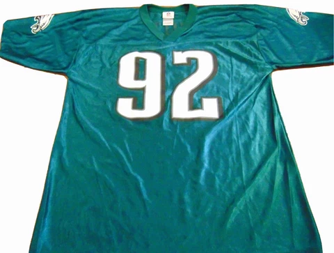 NFL TEAM APPAREL PHILADELPHIA EAGLES REGGIE WHITE DAZZLE JERSEY SIZE XL Cover