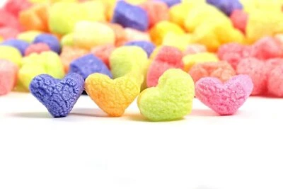 FunPak Packing Peanuts Rainbow Hearts  1.5 cu ft Compostable Biodegradable - Image 1 of 2