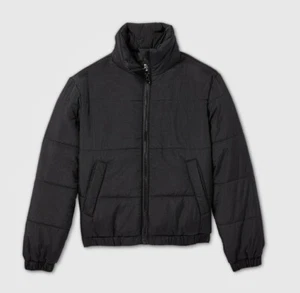 Art Class Kids Winter New Black Cropped Puffer Jacket Quilted Girls Coat M 7/8 - Picture 1 of 5