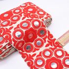 5" Wide Red Embroidered Mirror Lace Trims Embellishment Sari Ribbon Silk Fabric