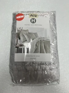 Hotel Collection Velvet King Quilted Sham silver New - Picture 1 of 5