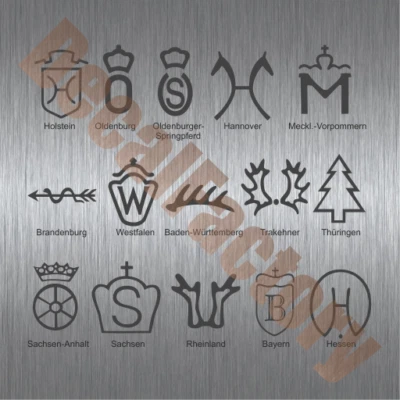 DECALFACTORY Aufkleber Brandzeichen Warmblut 10cm Pferde Wappen (Auto, Wandtattoo,...)