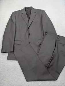 Chaps Suit Mens 40R 31x29 Brown Wool 2 Piece Jacket Pants 2 Button Straight Leg - Picture 1 of 24