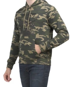 Felpa con cappuccio True Religion uomo taglia MEDIA MIMETICA pullover foil buddha nuova con etichetta - Foto 1 di 4