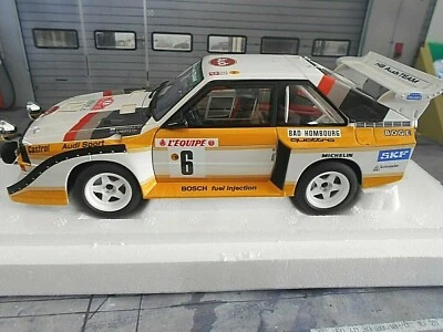 AUDI S1 E2 Sport Quattro Rallye Monte Carlo 1986 #6 Mikkola Gr.B S AUTOart 1:18 - Bild 1 von 4