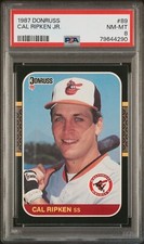 1987 Donruss  Cal Ripken Jr.  PSA 8  Baltimore Orioles