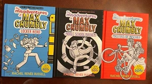 The Misadventures of Max Crumbly Books 1-3 Locker Hero Middle School Mayhem Mast - Picture 1 of 5