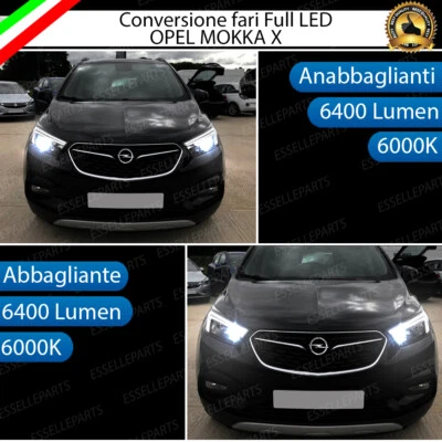 ELT KIT FARI FULL LED OPEL MOKKA X ANABBAGLIANTI ABBAGLIANTI CANBUS 6000K NO ERROR