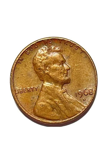 1968 D Lincoln penny rare In God We Trust on edge error and more Cover