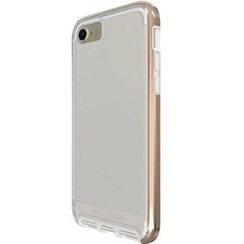 Funda Tech21 Evo dorada con estética blanca Elite iPhone 7/8/SE2/SE3  Foto 1 de 4