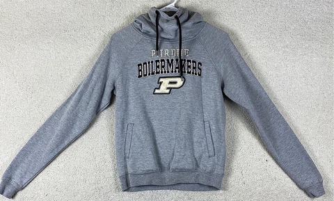 Purdue Boilermakers Small Gray Hoodie NCAA Womens Size Small Hooded Sweatshirt Cover